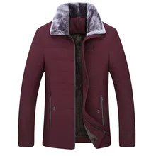 Мужской зимний пуховик бренд среднего возраста отец 90% белый утиный пух толстые теплые мужские деловые повседневные пальто Cltohing