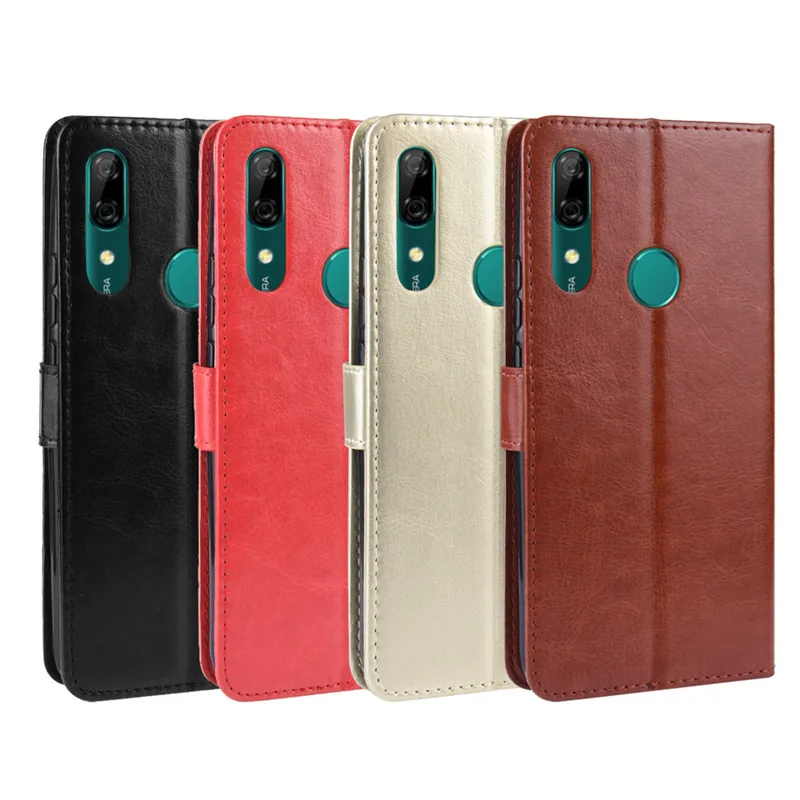 Чехол для Huawei Y9 Prime 2019 Роскошный кожаный флип-кошелек чехол телефона Y 9 с функцией