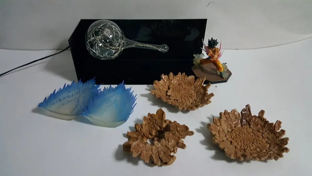 Dragon Ball Z фигурка модель игрушки Сон Гоку Kamehameha светодиодный взрыв сцены DIY фигурка игрушки Dragon Ball и super Goku