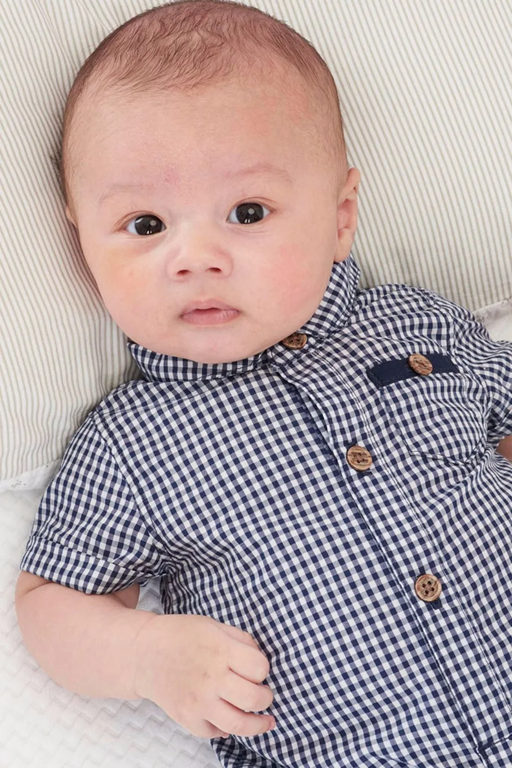 Клетчатые костюмы для новорожденных мальчиков Формальный джентльменский стиль для новорожденных, хлопковая одежда цельнокроеный костюм детский комбинезон на возраст от 0 до 24 месяцев