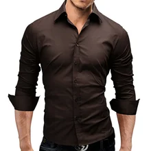 HaiFux брендовая модная мужская рубашка Топы с длинными рукавами тонкая Повседневная одноцветная Мужская рубашка приталенная Мужская рубашка 4XL