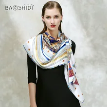 [BAOSHIDI] Осень Новое поступление, 16 момме толстый чистый Шелковый атласный шарф, 106*106 квадратные женские шарфы, роскошная модная шаль для женщин