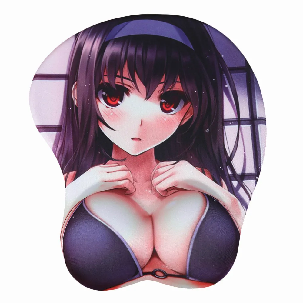 

GIAUSA Kawaii Anime 3d Mouse Pad Wrist Rest Soft Silica Gel Breast Sexy Hip Office Decor Japan Comic Peripheral Mousepad