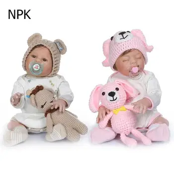 

48cm Reborn Baby Doll Vinyl Baby Simulation Doll with Pacifier Clothes Toddler Adorable Lifelike Playmate Toy Kids Birthday Gift