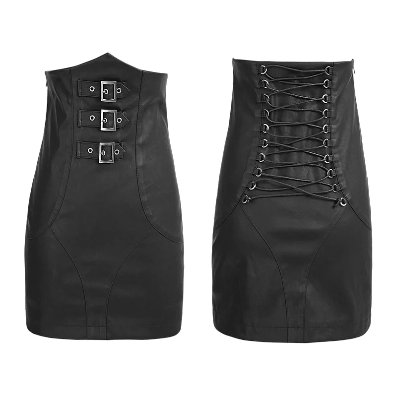 Q-279 black sexy ladies punk clothing high waist skirt