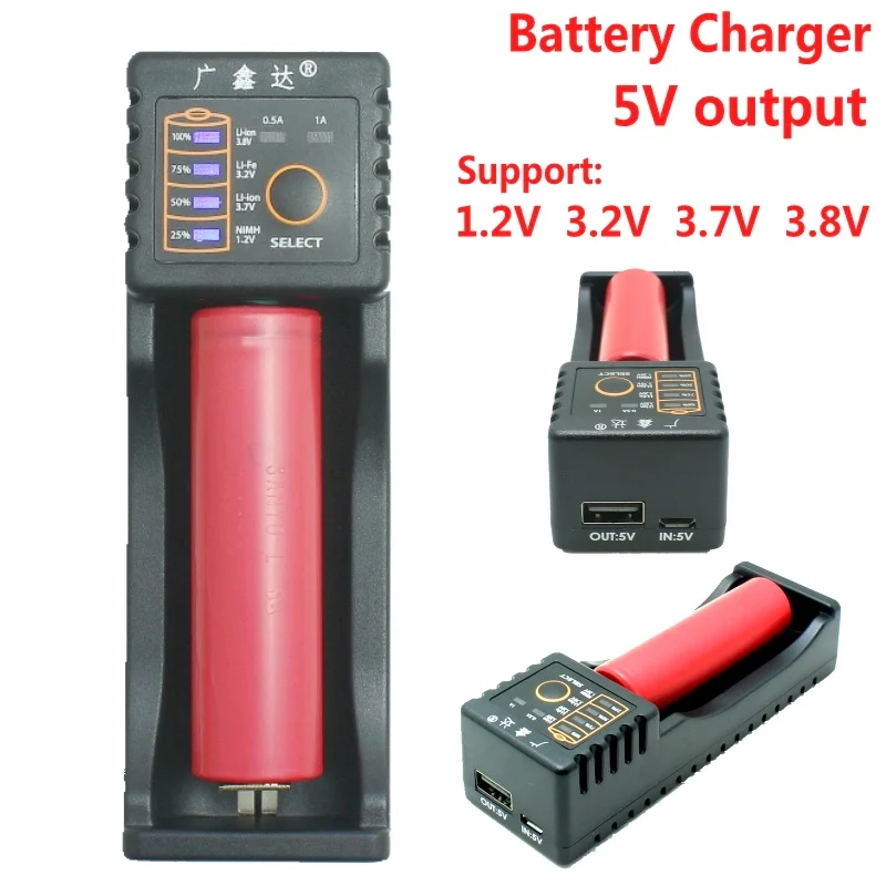 MFYYJX 18650 Ladegerat 1 2 V 3 7 AA/AAA 26650 18350 16340 18500 LiFePO4 Ni-MH Ni-Cd Rechareable Batterie 5V2A enchufe | Электроника