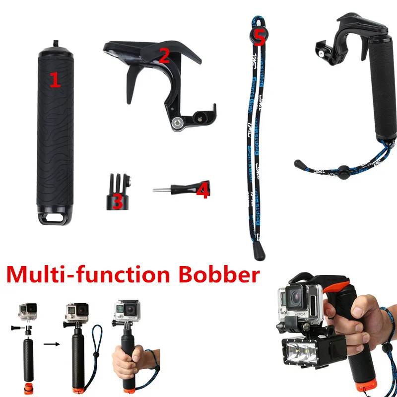 

Anordsem Accessories Shutter Trigger Floating Monopod Hand Bobber Grip Buoyancy Stick for Gopro Hero 3 4 3+ xiaomi yi 4k