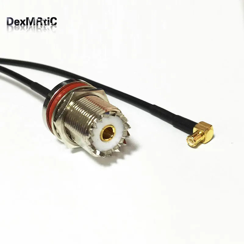 

New UHF Female Jack nut SO239 Switch MCX Male Plug Right Angle RF coax cable RG174 Wholesale 20CM 8" for wireless PCI card