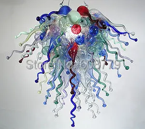 Price Blue Flower Shape Modern Handmade Hanging LED Chandelier Lighting