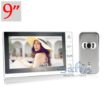 

700tvl hd camera intercom system 9inch color video door phone two way talk door bell