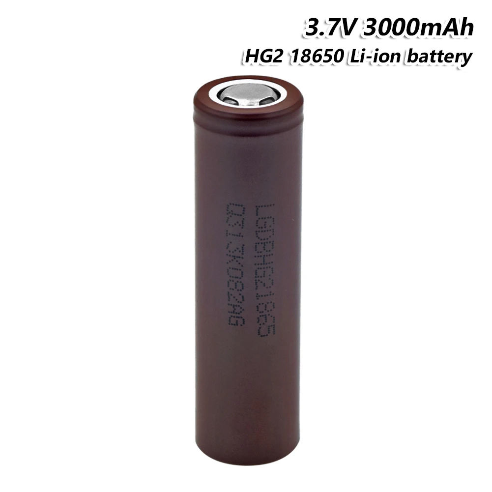18650 аккумулятор HG2 3000mah 3,7 v литий-ионная аккумуляторная батарея для электронной сигареты фонарик 18650 литиевая батарея Макс. 20А разряда - Цвет: 1 Pieces