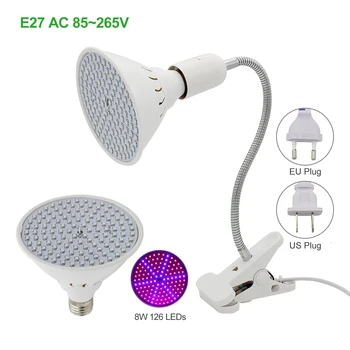 

1set Full Spectrum LED Growing Light with 360 Degrees Flexible Lamp Holder Clip Indoor greenhouse Plants Flowers Desktop Plants