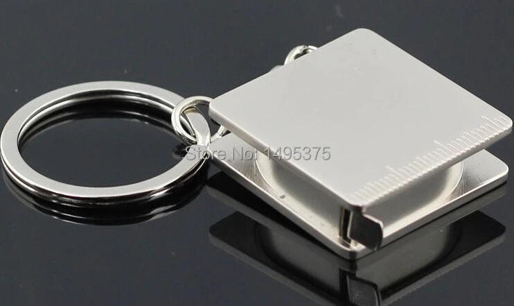 

Free shipping 10pcs/lot Measuring Tape Keychain Key Chain Ring Keyring Key Fob Holder