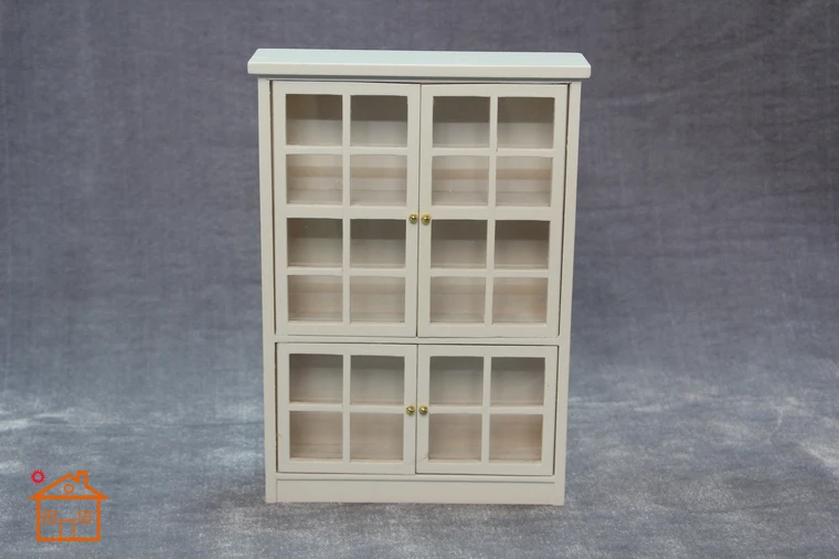 OMO 1:12 دمية خزانة الأبيض رف مصغرة الأثاث خزانة مجلس الوزراء نموذج