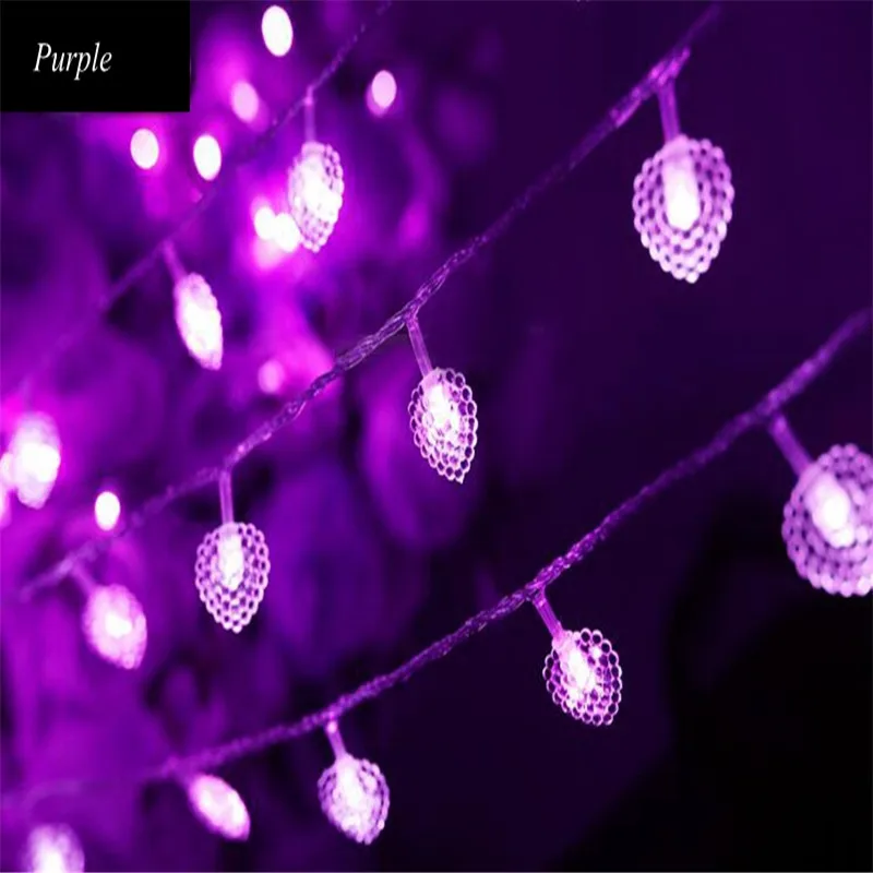 

7.5M 50LED non-Waterproof plastic Heart LED String Light valentine Love Heart Decor Props Romantic Christmas Wedding Party Decor