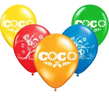 Atacado 10 pçs/lote Coco Látex Balão Feliz Aniversário Decorações Globos Brinquedos Para Crianças Celebração Suprimentos Ballon