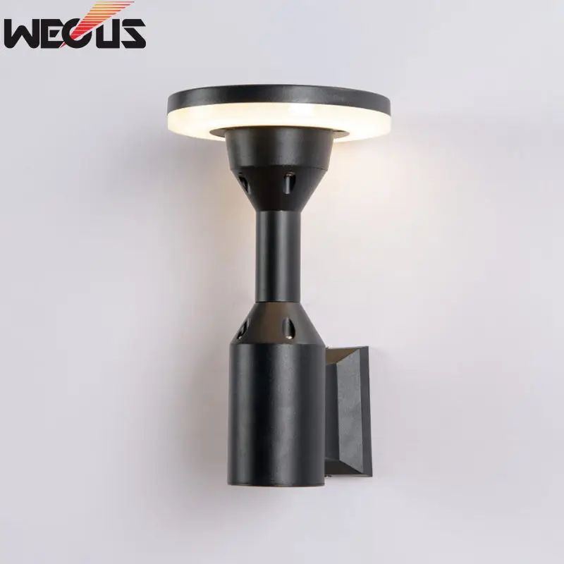 Patented mold design, die-cast aluminum, Modern Waterproof (real IP55) LED Wall Light Outdoor Round Wall Lamp AC 85-265V 12W