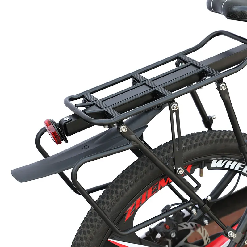 

Bike Back Rear Rack Bicycle Seat Post Frame Carrier Holder Bike Luggage Carrier Cargo Rack with Safety Taillight