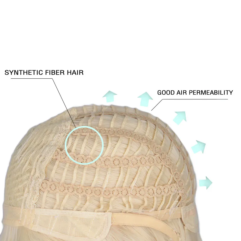 Synthetic wig QQXCAIW Short bob wig Straight sliver white blonde Cosplay party costume High temperature fiber synthetic hair wigs