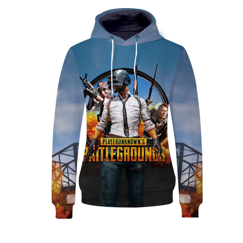 Fans Wear Unisex Hoodies Gaming PUBG Sweatshirt Anime Playerunknown's Battlegrounds Hoodie 3d Printed Hoodie for Fans Cosplay