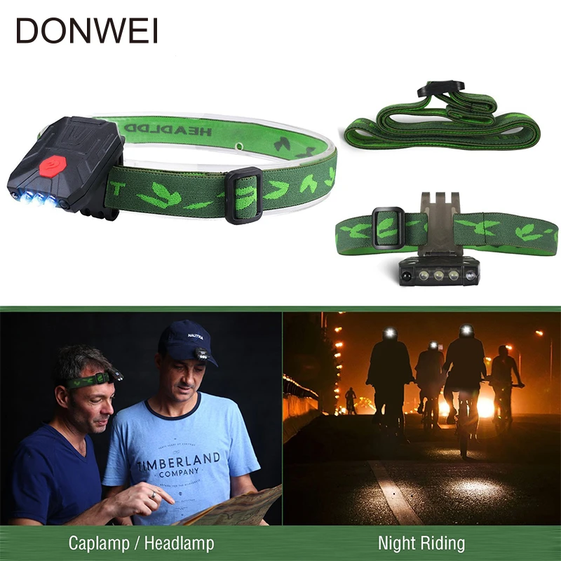 2 Mode Headlamps Infrared Sensor LED Night Fishing Head Light Hat Clip ...