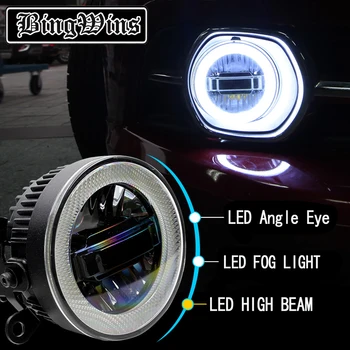 

Car Styling Angel Eye Fog Lamp for Ford Fiesta LED DRL Daytime Running Light High Low Beam Fog Light Automobile Accessories