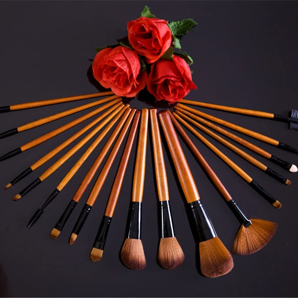High Quality Cheap 18 pcs Professional Makeup Brush Set Nylon Hair Make