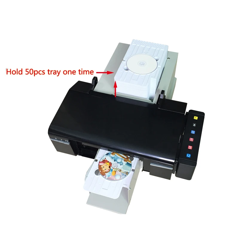Automatic L800 CD DVD printer PVC card printer with 51pcs tray for CD ...