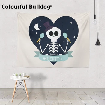 

Dropshipping Halloween Wall Hanging Witch Broom Hat Tapestry Rip Candle Skull Pumpkin Yoga Mats Ghost Spider Decorate Home Party
