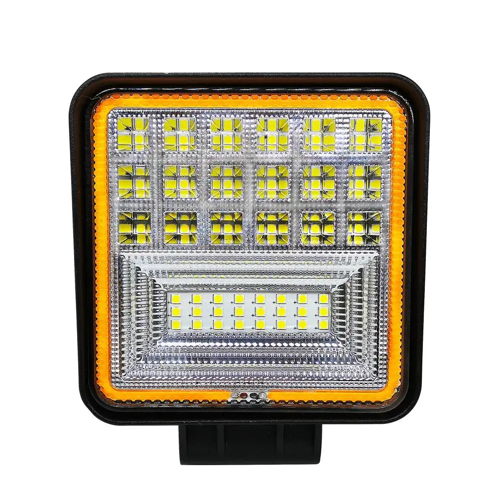 

126W LED Work Light Square Double Color Auto Work Light IP68 Class Waterproof and Dustproof Offroad ATV Truck Tractor Car Light