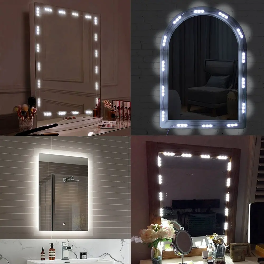 LED Vanity Lights Kit for Makeup Mirror 60 LEDs Makeup Mirror Light Kit