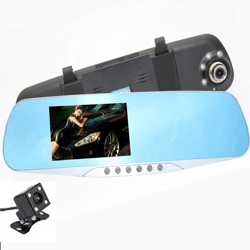 Jansite Night Vision Car Dvr detector Camera Blue Review Mirror DVR Digital Video Recorder Auto Camcorder Dash Cam FHD 1080P