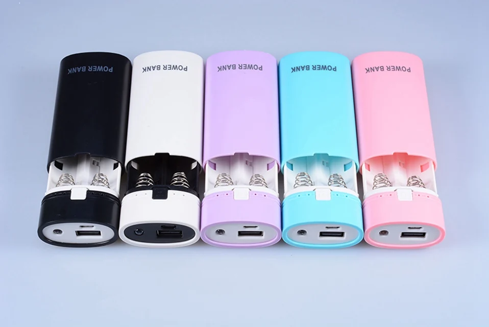 DIY 2x18650 Power Bank Box Case Flashlight USB Pover bank 18650 Powerbank for Xiaomi Huawei Phone Charger Power bank No Battery  (8)
