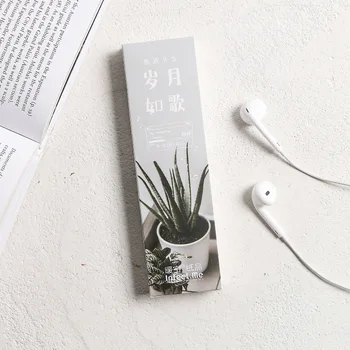 

30 Pcs/Set Novelty Years Passing Like Songs Paper Bookmark Book Holder Message Card Promotional Gift Stationery