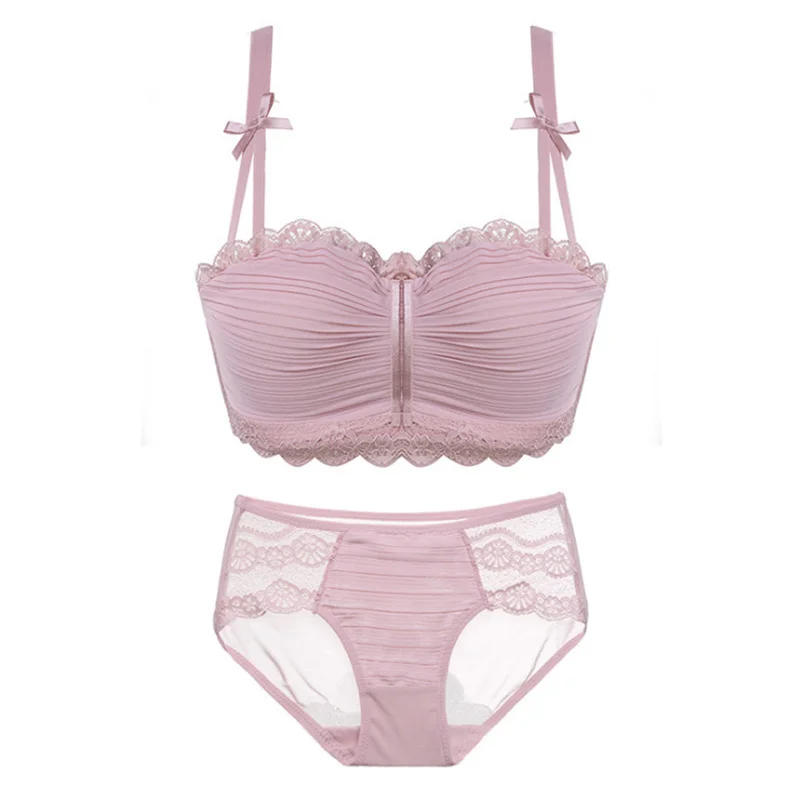 Комплект женского кружевного нижнего белья с чашками пуш ап|bra set|women underwear setlace bra