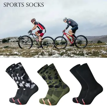 SKY KNIGHT Olive Green Camouflage Cycling Socks MTB Bike Polyester Breathable Road Bicycle Socks For Sport Cycling Equipment 5