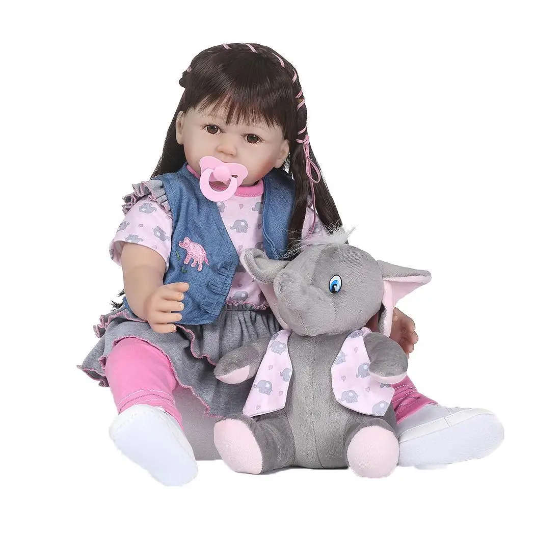 

Kids Soft Silicone Realistic With Clothes Collectibles, Gift, Playmate 2-4Years Reborn Baby Doll Pink Blue