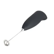 Черный ручной вспениватель молока палочка батарея кофе вспениватель и пенообразователь из нержавеющей стали венчик для итальянского капучино латте