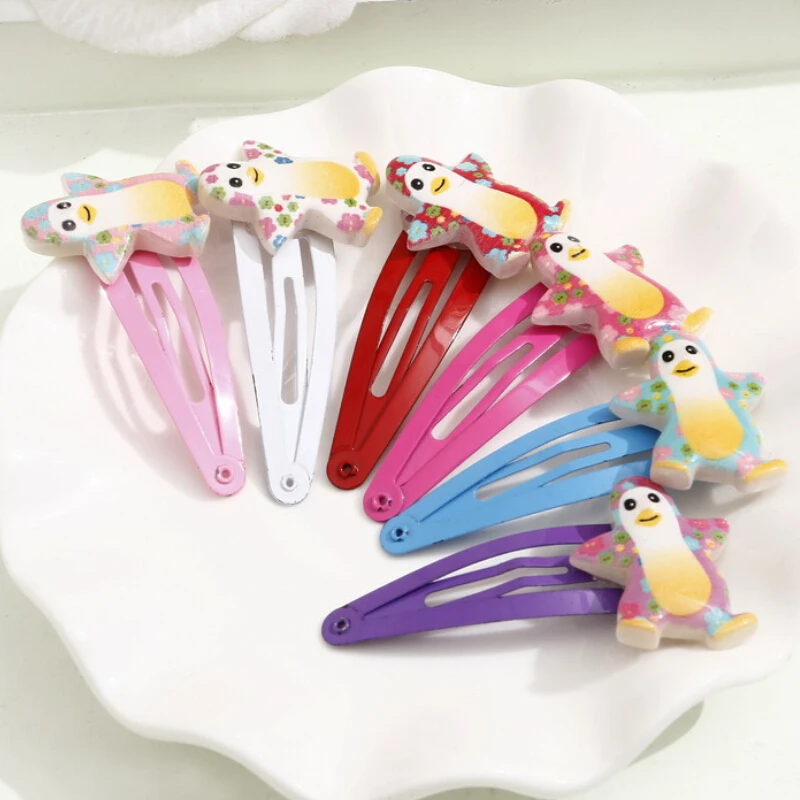 

Lovely Children Hair Accessories 2pcs Baby Girls Hair Clip Band Hairpins Toddler Kids Cute Penguin Barrettes Jewelry