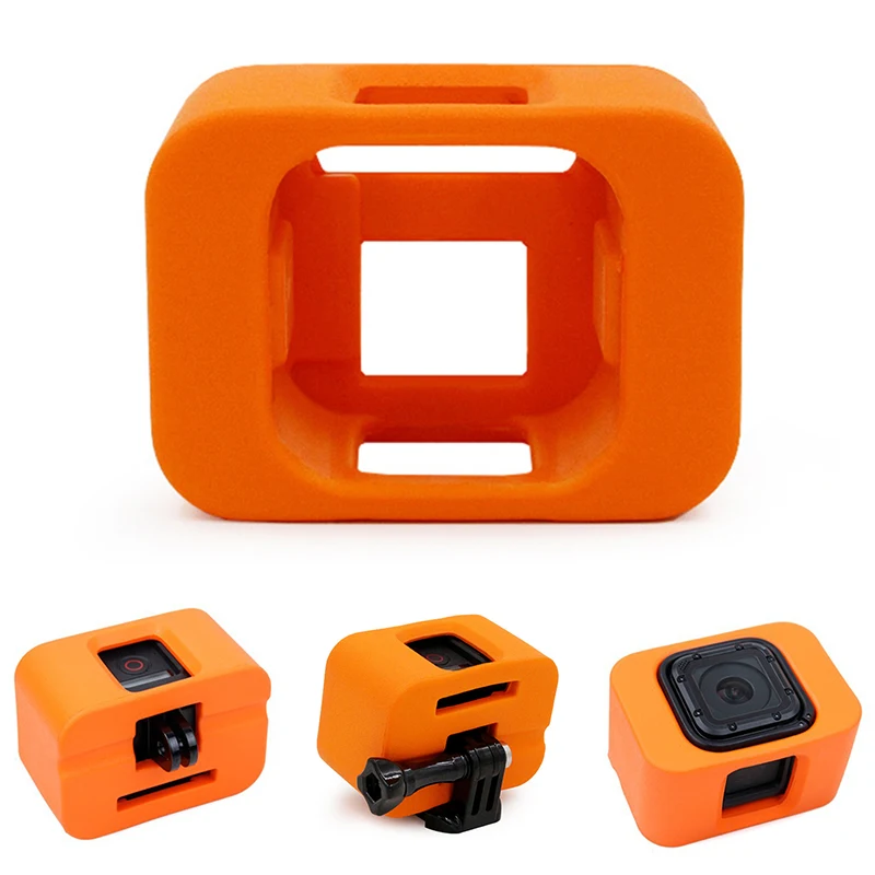 

For Gopro Hero 4 5 Session Camera Floating Buoy Cover For Gopro Accessories Waterproof Shell Orange Protective Case