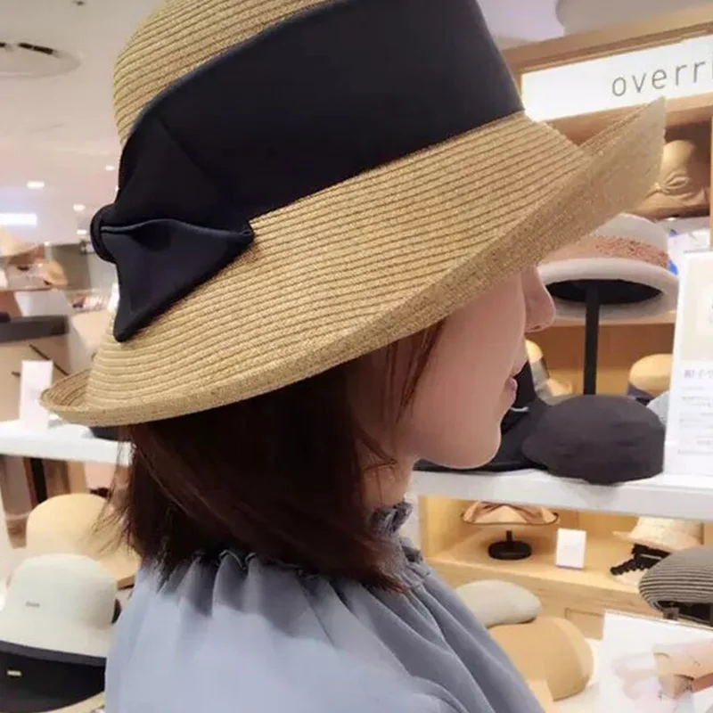 

Bowknot Cap Ladies Hat Elegant Hairy Popular Korean