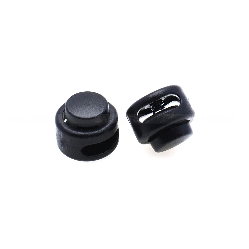 

25pcs Plastic Cord Lock Toggle Stopper For Paracord Size:11mm*12mm Black