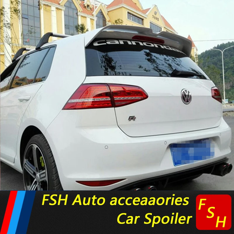 Для VW Golf 7 спойлер Высокое качество ABS Материал заднее крыло автомобиля unpaint цвет