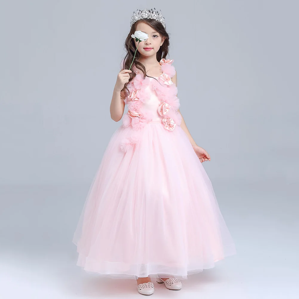 

Maggie rosa Long Qi Children's Costumes Kindergarten graduation dress baby girls wedding princess dress