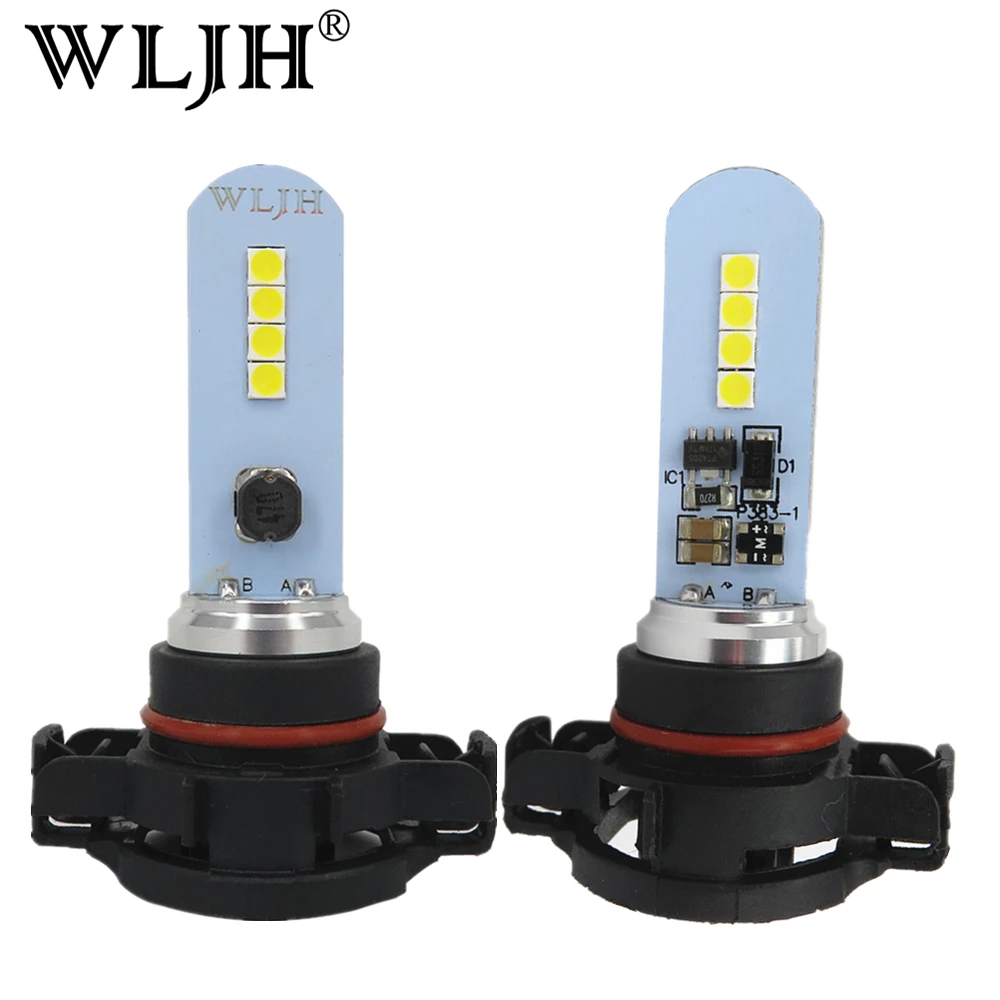 WLJH 2x Car Styling PSX24W LED Fog Light LED Bulbs 2504 Daytime Running ...