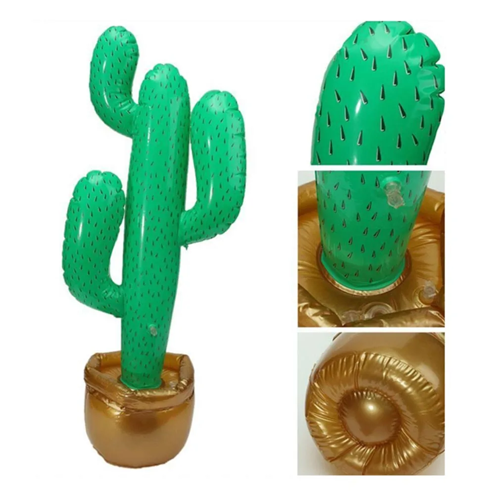 wonderful  Summer beach toy Inflatable cactus Beach Sand Toys Wild West Mexican Hawaiian Fancy Dress Party clu