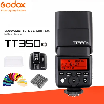 

Godox tt350 TT350C Mini Flash TTL HSS 1 / 8000s 2.4G wireless with X1T-C 2.4G Wireless Flash Trigger Transmitter for Canon