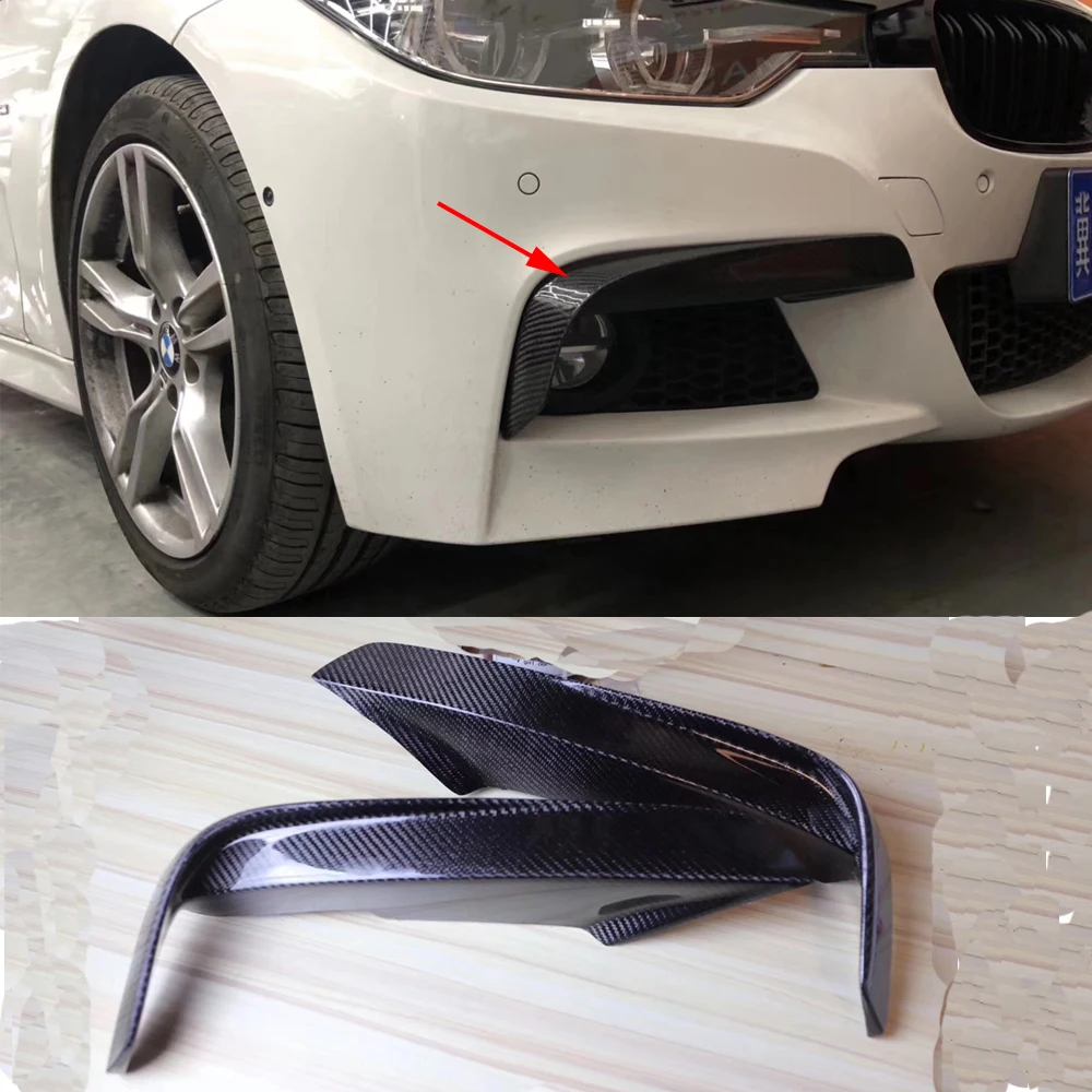 Углеродное волокно переднее разветвление губ бесплатная доставка для BMW 3 серии