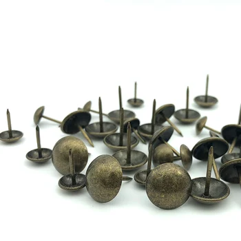 

100 units Retro copper decorative tacks Upholstery Nail for Gift Jewelery Box Sofa Nails Doornail Hardware Fasteners