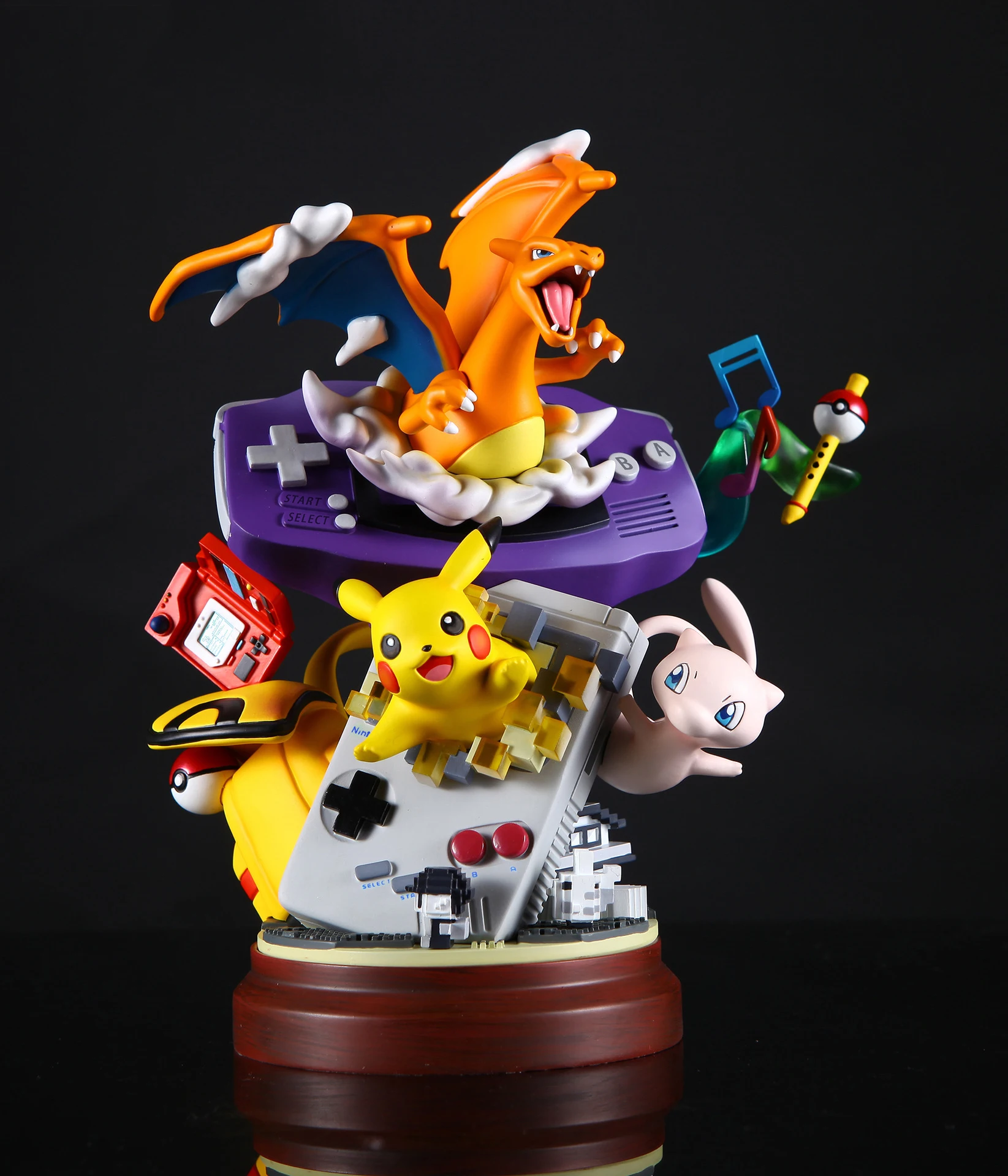 

Anime Pikachu Charmander Mew Action Figure GK Model Game machine Decoration Toys